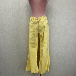 Route 66 Canary Yellow Corduroy Cropped Pants Womens Size 8